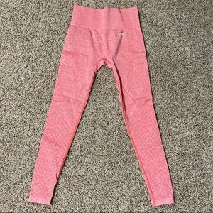 Coral Marl Vital Seamless Gymshark Leggings, size XS